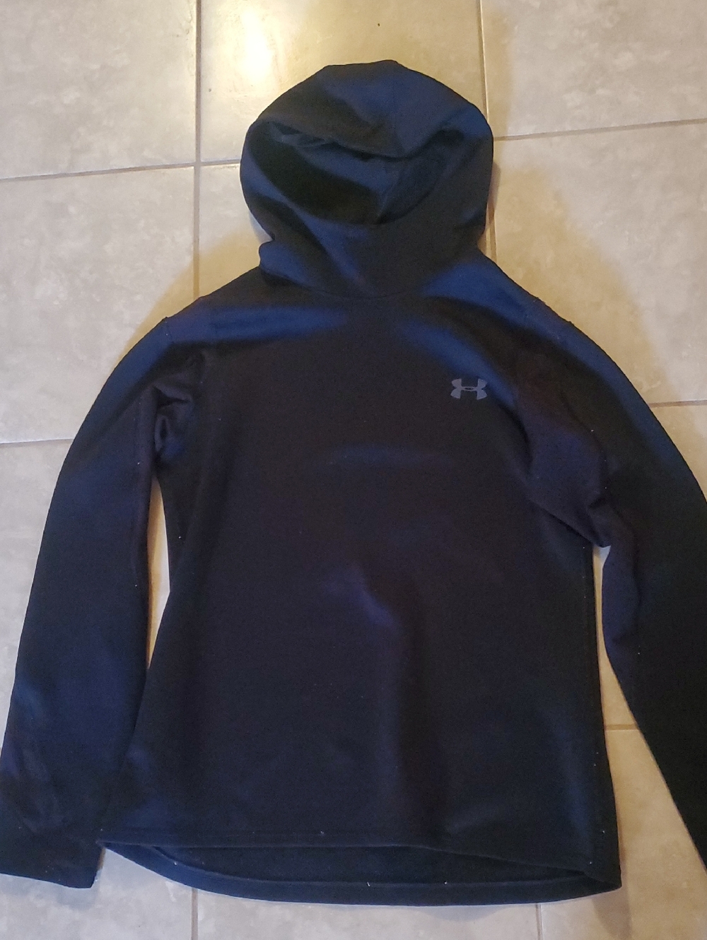 Under Armour Black Hooded Sweatshirt with Subtle Logo